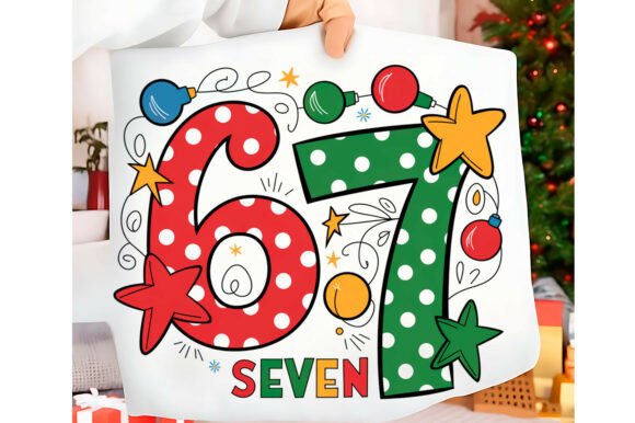 67 Viral Meme Six Seven Christmas PNG in Illustrations
