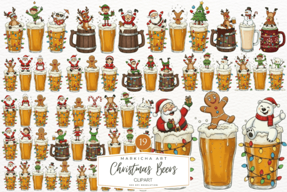 Cartoonish Christmas Beers Clipart: A Brand Designer’s Review for Holiday Marketing