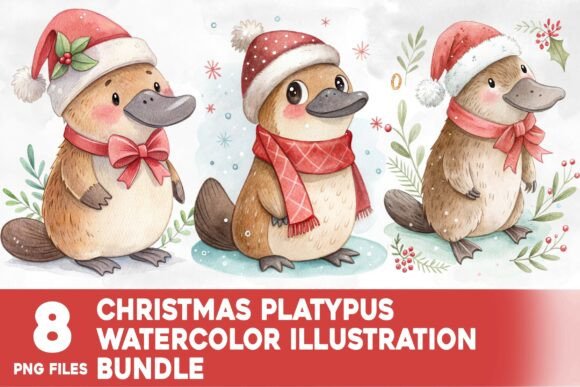 Christmas Platypus Watercolor Bundle: A Review for Illustrations