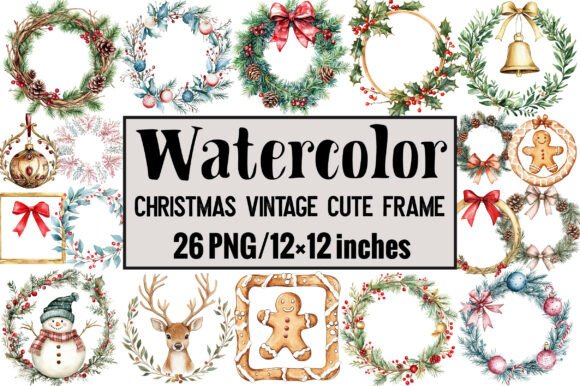 Christmas Vintage Cute Frame: A Review for Illustrations and Blog Design