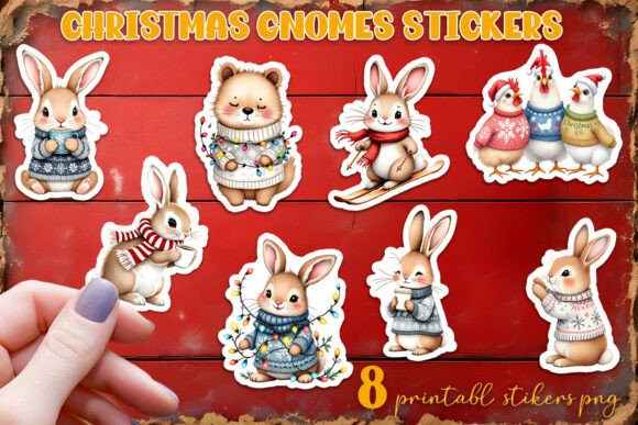 Cute Christmas Deer and Bunny Stickers: A Seller’s Review of This Illustrations Asset