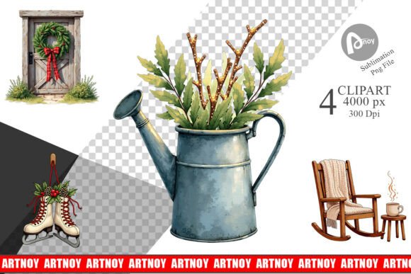 Farmhouse Christmas Clipart Bundle: A Crafter’s Review of Illustrations for Seasonal Design