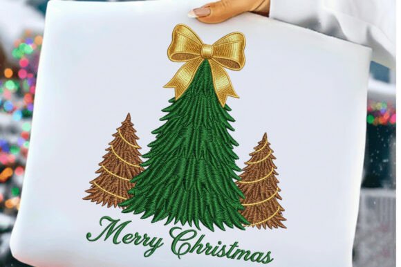 Faux Yarn Crochet Christmas Tree PNG in Illustrations