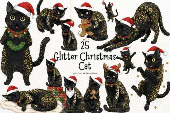 Glitter Christmas Cat Clipart: A Creator’s Review for Digital Sellers