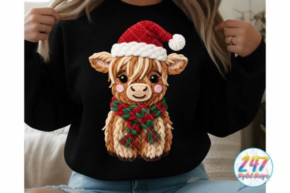 Highland Cow Sublimation Yarn Christmas Illustrations Review