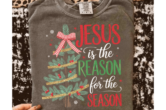 Jesu is the Reason Christmas Tree PNG Illustrations
