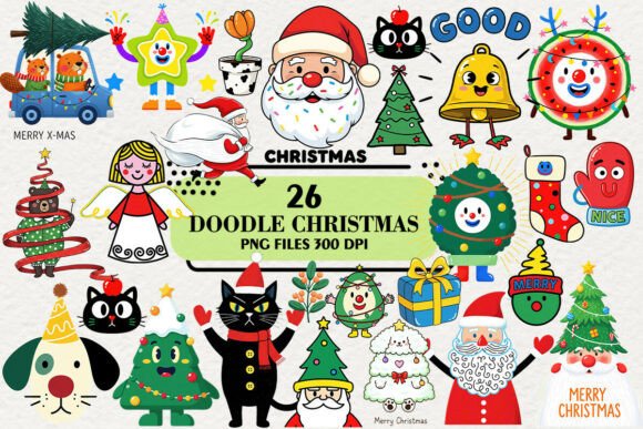 Kawaii Doodle Christmas Clipart: A Publisher’s Take on Modern Illustrations