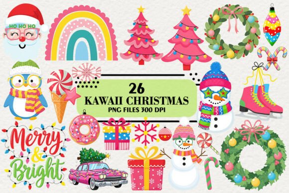 Kawaii Festival Christmas Clipart Bundle Review