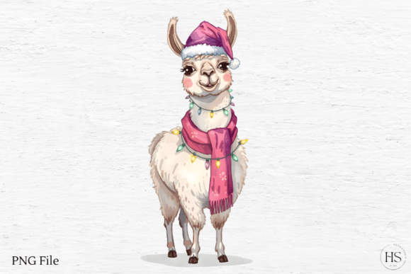 Pink Christmas Llama, Christmas Llama Illustrations Review