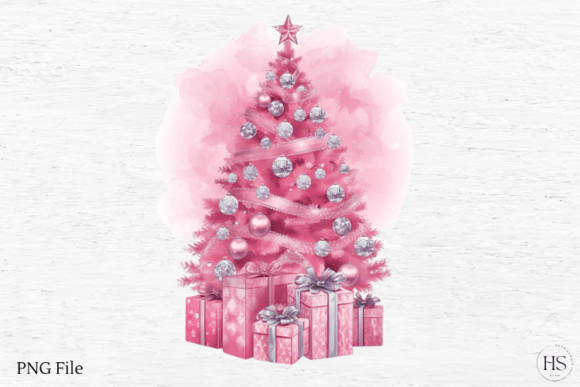 Pink Christmas Tree, Pink Christmas PNG Illustrations Review