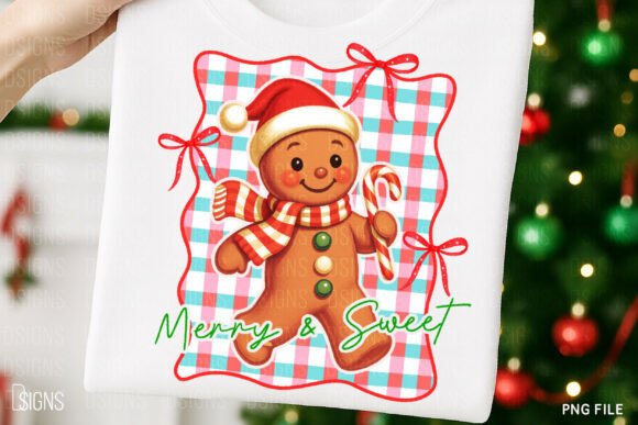 Preppy Christmas Gingerbread Man Png