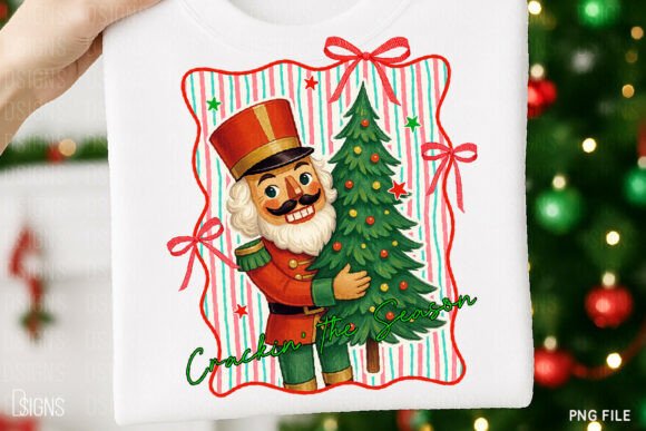 Preppy Christmas Tree Nutcracker Png Illustrations