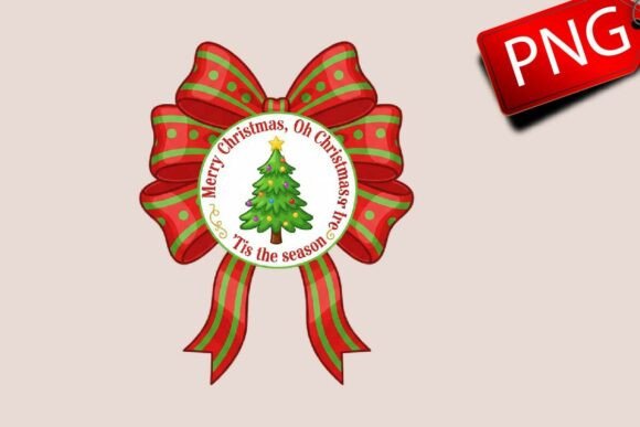 Retro Bow Christmas Tree Cakes Quote PNG Review