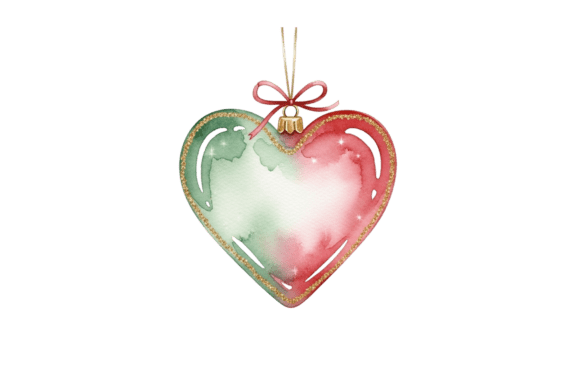 Watercolor Heart Christmas Decoration: A Review for Illustrations and Crafting
